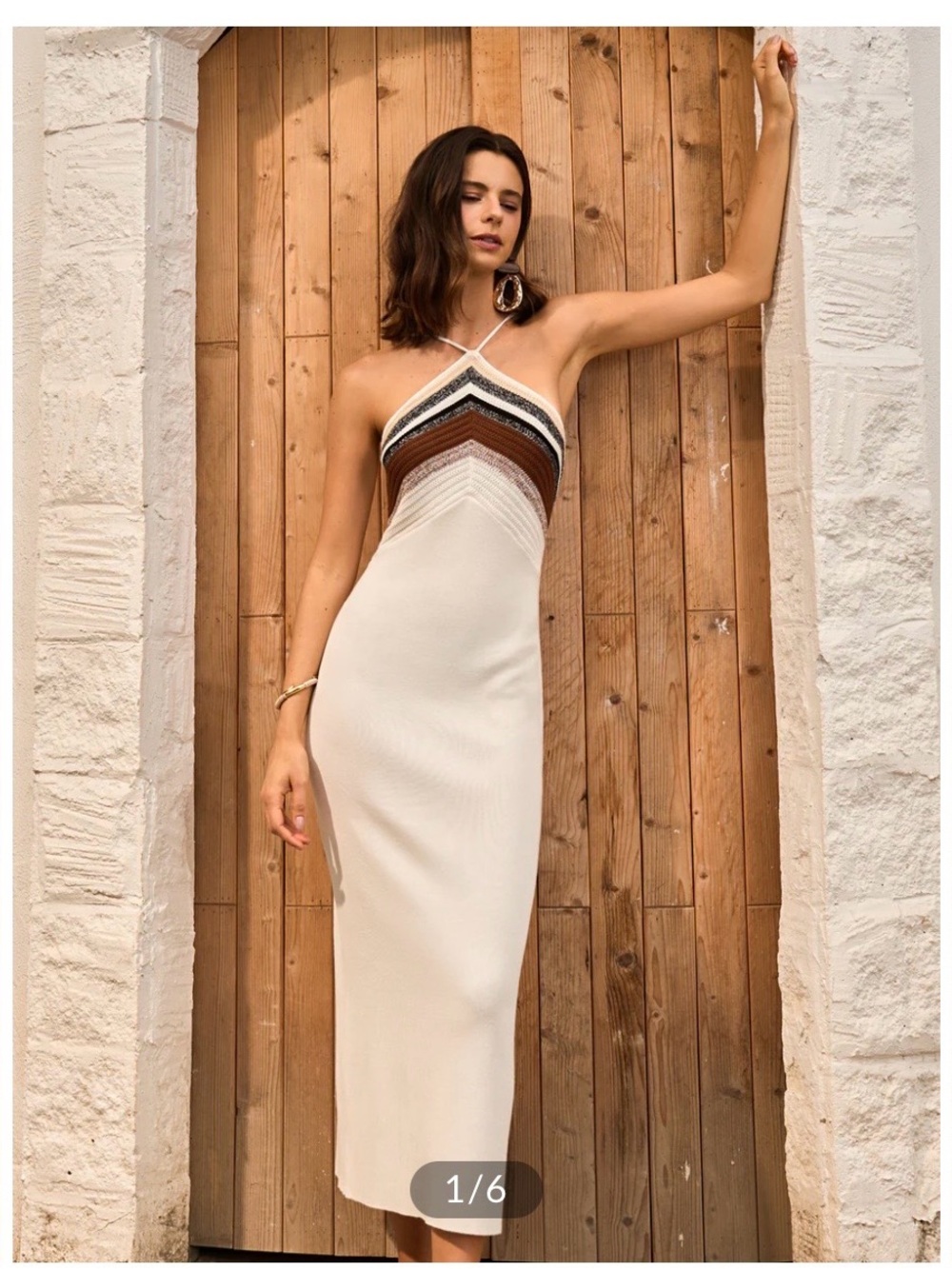 Halter Knit Midi Dress